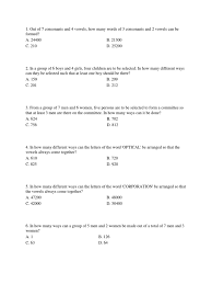 How many committees are possible ? Permutation And Combinations Questions Consonant Vowel