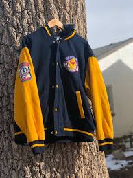 Disney Streetwear Vintage 90s Disney Pooh 100 Acre Farm Varsity Jacket Size L 32 Varsity Jacket Jackets Varsity