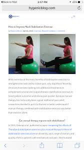How To Improve Neck Stabilization Only Photo Have To Google Website Exercise Ball Exercises Google Website