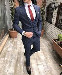 Terziademaltun Italyan Stil Erkek Ceket Yelek Pantolon Koyu Mavi Takim Elbise Fz28 T2412 Mavi Takim Elbise Takim Elbise Erkek Giysileri