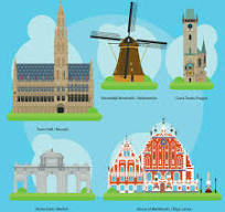 Set of 20 Monuments of Europe. Vector illustration 24635532 ...