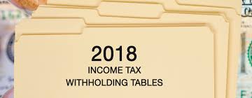 updated 2018 withholding tables now available taxpayers