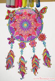 A oloring page that is already colored 206 best coloring books #2743561. Dreamcatcher Coloring Page From Thaneeya Mcardle S Hipster Coloring Book Coloring Book Art Coloring Books Coloring Pages