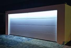 Prefabricated Garage Large Door Led Light Bar Fertiggarage Grosstor Led Lichtleiste Prefabricated Garage Large Do Garage Door Design Garage Lighting Garage
