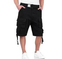 Mens Shorts Blk Shorts Mens Surplus Division Cargo Shorts Black Free UK  Delivery