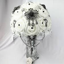 Freshest flowers for your wedding directly from growers! White Black Wedding Bouquet Bridal Brooch Bouquet Elegant Etsy