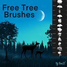 Winter illustration in procreate + 27 free brushes and stamps. Free Tree Brush Pack Free Procreate Procreate Brushes Free Procreate Brushes