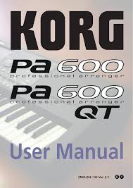 Calema vai download (baixar zouk 2016). Korg Pa600qt Pa600 User Manual Manualzz