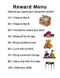 Reward Menu Editable Free Token Economy Behavior Incentives Classroom Economy