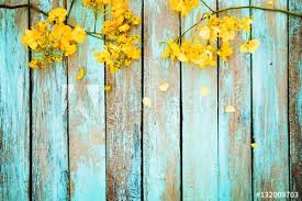 Yellow Flowers On Vintage Wooden Background Border Design Vintage Color Tone Concept Flower Of Summer Backgrounds Free Background Photos Spring Background
