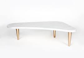 6558 — polished bronze top: Organic Shaped Coffee Table