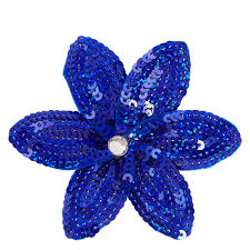 Royal blue flowers near me. Royal Blue Sequin Lily Flower Hair Clip Claire S Us