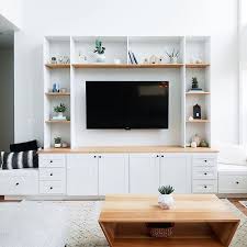 The Perfect Living Room Media Center With Built In Shelves And Cabinets Living Room Wall Units Living Room Cabinets Living Room Remodel