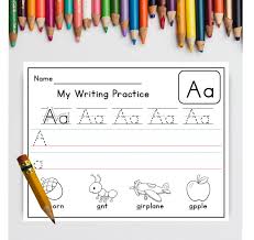 Handwriting Practice Letters Aa Zz Worksheets Printable Etsy Alphabet Practice School Worksheets Learning To Write