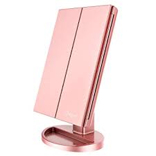 This makeup mirror has 15 led light bulbs with adjustable brightness, including warm yellow, daylight and cool white 3 different lights , allowing you to accomplish a flawless makeup even at night. Amazon Com Bestope Makeup Mirror Lighted Makeup Mirror With Lights Vanity Mirror With 2x 3x Magnification Touch Screen 180 Degree Rotation Cosmetic Light Up Mirror Beauty