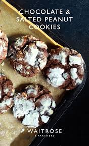 Chocolate Salted Peanut Cookies In 2020 Waitrose Food Biscuit Recipe Food