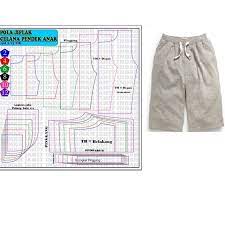 Cara membuat pola celana santai. Pola Jiplak Pola Jahit Pola Baju Celana Pendek Anak Usia 2 12thn Shopee Indonesia