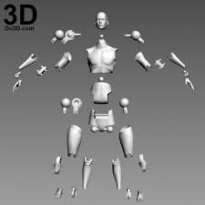 3d Printable Model Articulated Action Figure With Joints Articulation Print File Stl By Do3d Com Figurine 3d Printable Models 3d Printing Toys 3d Printing Diy