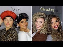 Our Curly Hair Sleep Routines For Preserving Long And Short Curls Overnight With My Seester Curly Hair Styles Curly Hair Styles Naturally Curl Hair Overnight