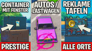 Fortnite Containern Mit Fenstern Autos Lastwagen Reklametafeln Bunte Ballerei Season X Detu Youtube