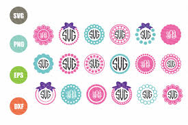 These are digital cut or print files. Circle Monogram Frames Svg By Newsvgart Available For 2 40 At Designbundles Net Monogram Frame Circle Monogram Circle Template