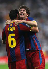 Madrid Spain April 27 Lionel Messi Of Barcelona Celebrates With Xavi After Scoring His Seco Lionel Messi Barcelona Champions League Lionel Messi Barcelona