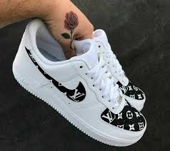 Air Force One Louis Vuitton And Black Nike Air Shoes Jordan Shoes Girls Hype Shoes