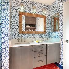 This is one of our more popular spanish wall and floor tiles. Preppy Boho Vanity With Patterned Bathroom Floor Tiles Eclectic Bathroom Dc Metro By Fireclay Tile Houzz