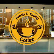 Get it as soon as tue, jun 29. Coffee Shop Cafe Window Sign Sticker Decals Csp004 Vivid