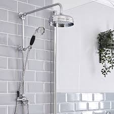 Maybe you would like to learn more about one of these? Milano Elizabeth Traditional Victorian Grand Rigid Riser Shower Kit With Hand Shower Chrome And Black