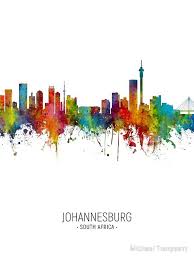 Johannesburg South Africa Skyline Metal Print By Michael Tompsett South Africa Art Johannesburg Skyline Africa