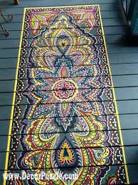 Hand Painted Floor Creative Flooring Ideas Floor Art And Drawing Painted Porch Floors Painted Floor Painted Floors