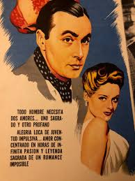 Original Mexican Lobby Card From 1943 for the Film “tuya Hasta La Muerte"  (the Constant Nymph) 16.5” X 12.5”