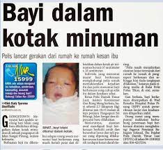 Sekitar 53 kasus pembuangan bayi terjadi antara januari dan juni pada tahun ini, ungkap kementerian perempuan, keluarga dan pengembangan masyarakat malaysia. Facebook