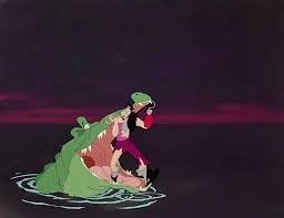Original Production Animation Cel Setup Of Captain Hook And Tick Tock From Peter Pan 1953 Animation Cel Animation Animation Artwork