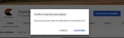 When people click on the subscribe link that we'll create, it will ask if they want to subscribe to your channel. How To Create Direct Youtube Channel Subscription Link Discussion Crunchify Forum