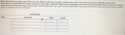 How does credit card processing work? Maple Woodworking Accepts Credit Cards At Its Store Chegg Com