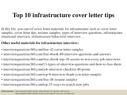 Writing a cover letter takes skill and creativity. Top 10 Infrastructure Cover Letter Tips