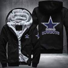 Dallas Cowboys Zipper Hoodies Thicken Fleece Printing Pattern 108nodes