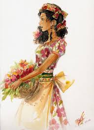 The Creol Florist By Vassantha On Deviantart Art Beautiful Art Drawing People