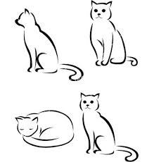 Cat Tattoo Collection Vector Image On Vectorstock Cat Silhouette Tattoos Cat Outline Cat Tattoo