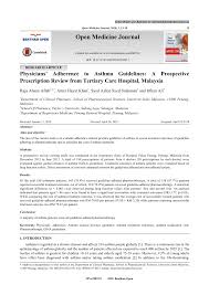 Top free images & vectors for cpg malaysia asthma in png, vector, file, black and white, logo, clipart, cartoon and transparent. Pdf Physicians Adherence To Asthma Guidelines A Prospective Prescription Review From Tertiary Care Hospital Malaysia