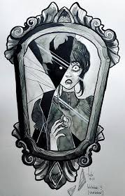 Pin By Denizperdesi On Sketches In 2020 Mirror Drawings Creepy Drawings Dark Art Drawings