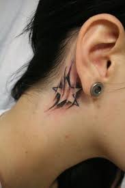 This tattoo is handwritten which is the initial of her husband's name george kay. 55 Incredible Ear Tattoos Cuded