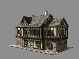 3ds Max Building Medieval House 3d Model Medieval Houses Fantasy House House 3d Model