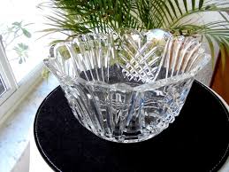 Fine Crystal Fruit Bowl 9 3 4 Wide Crystal Centerpieces Bowl Fruit Bowl