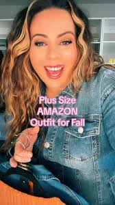Comment FALL for a 🔗 to shop this Amazon plus size outfit., This dress is  available in 9 colors and goes up to size 5XL. I’m wearing the 2XL and pair  it with a plus size denim jacket, belt and boots. ...