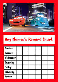 Cars Star Sticker Reward Chart Reward Chart Kids Sticker