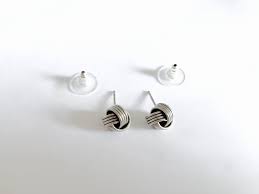 Classic Sterling Silver Love Knot Post Earrings Tie The Knot Earrings Nautical Knot Earrings Sterling Silver Post Earrings Knot Earrings Silver Post Earrings