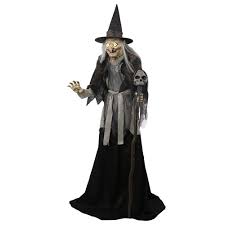 Home Accents Holiday 78 In High Lunging Haggard Witch 5127085 The Home Depot Halloween Haunted House Decorations Halloween Props Scary Haunted House Props